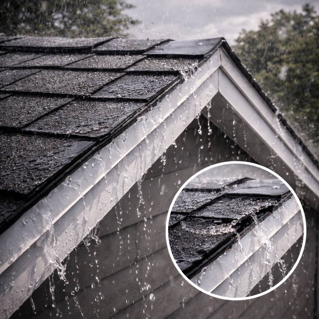 Rake Edges, Where Wind-Driven Rain Enters a Gable Roof
