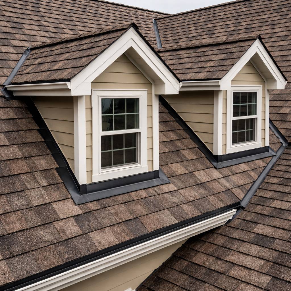 Dormers and Projections Breaking Through Combination Roof Sections